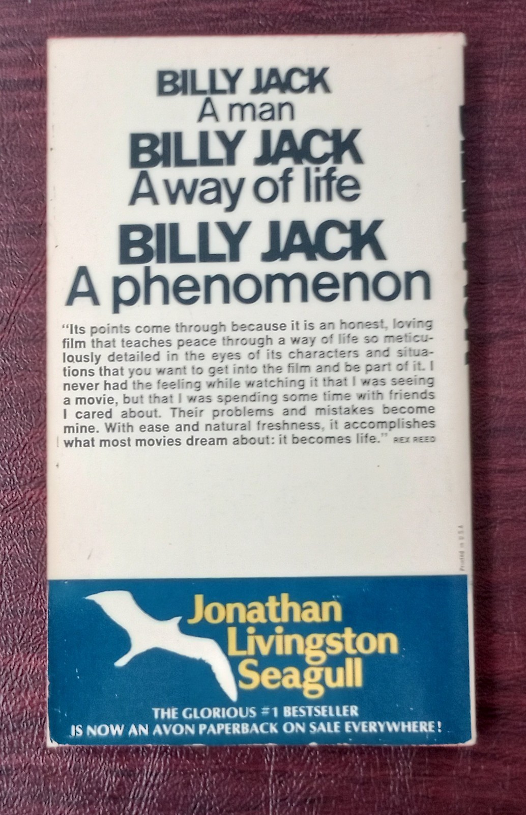 Avon Paperback Screenplay Billy Jack: 1st Ed., 1973, Intro Laughlin FREE SHIP!!