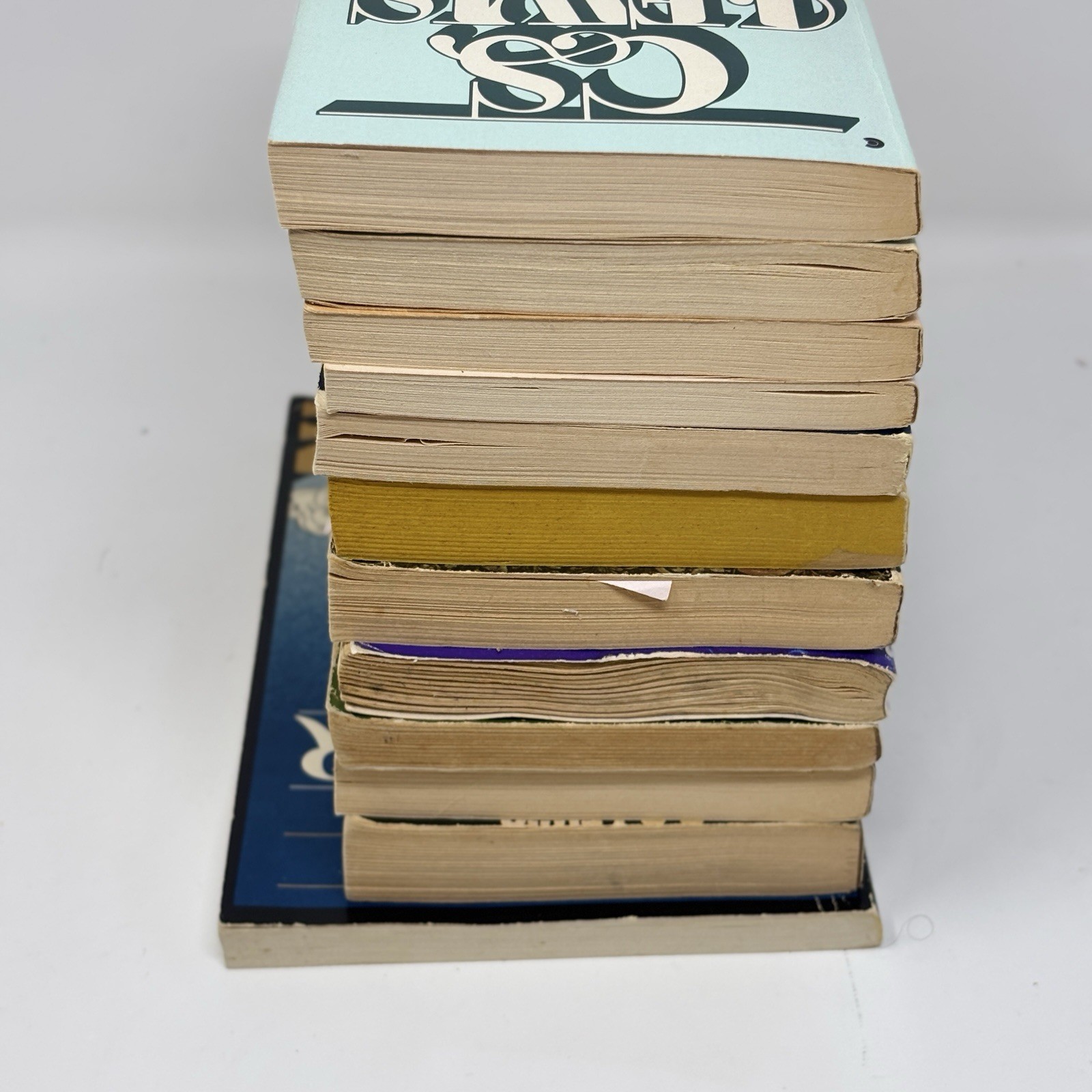 Lot of 12 C S Lewis Books Vintage Paperback Christian Fantasy Theology