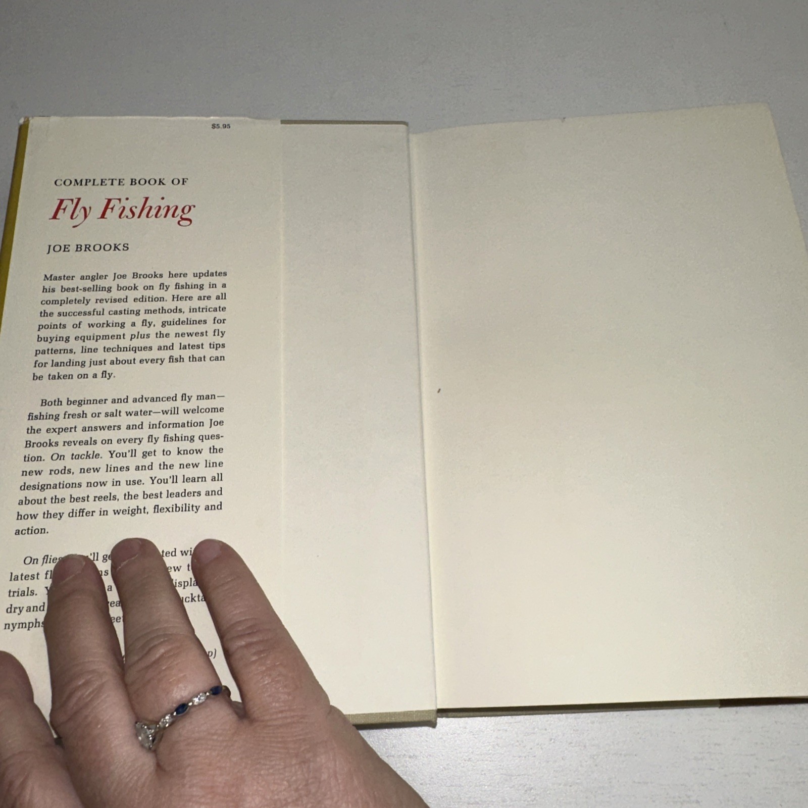 1970 Hardcover copy of COMPLETE GUIDE TO FLY FISHING by Joe Brooks 405 pages