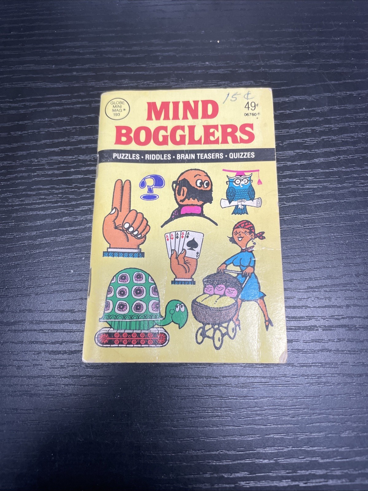 (1 page used) 1979 Globe Mini Mag Mind Bogglers Booklets m12