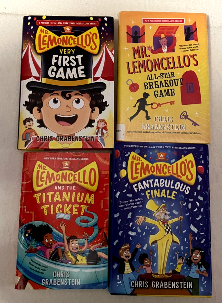 Mr. Lemoncello’s Library lot of 4 by Chris Grabenstein