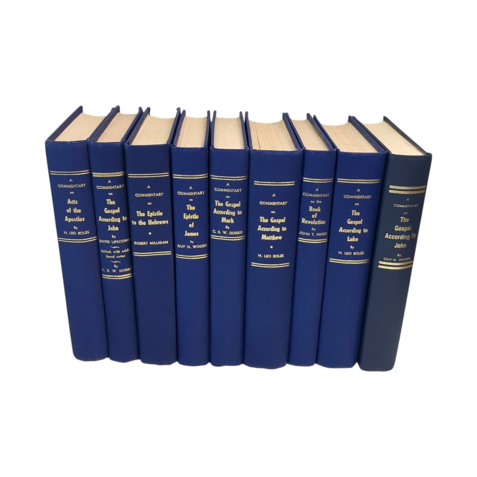 Vtg 9 Books Commentary Gospels Matthew Mark Luke John Christian Theology Boles