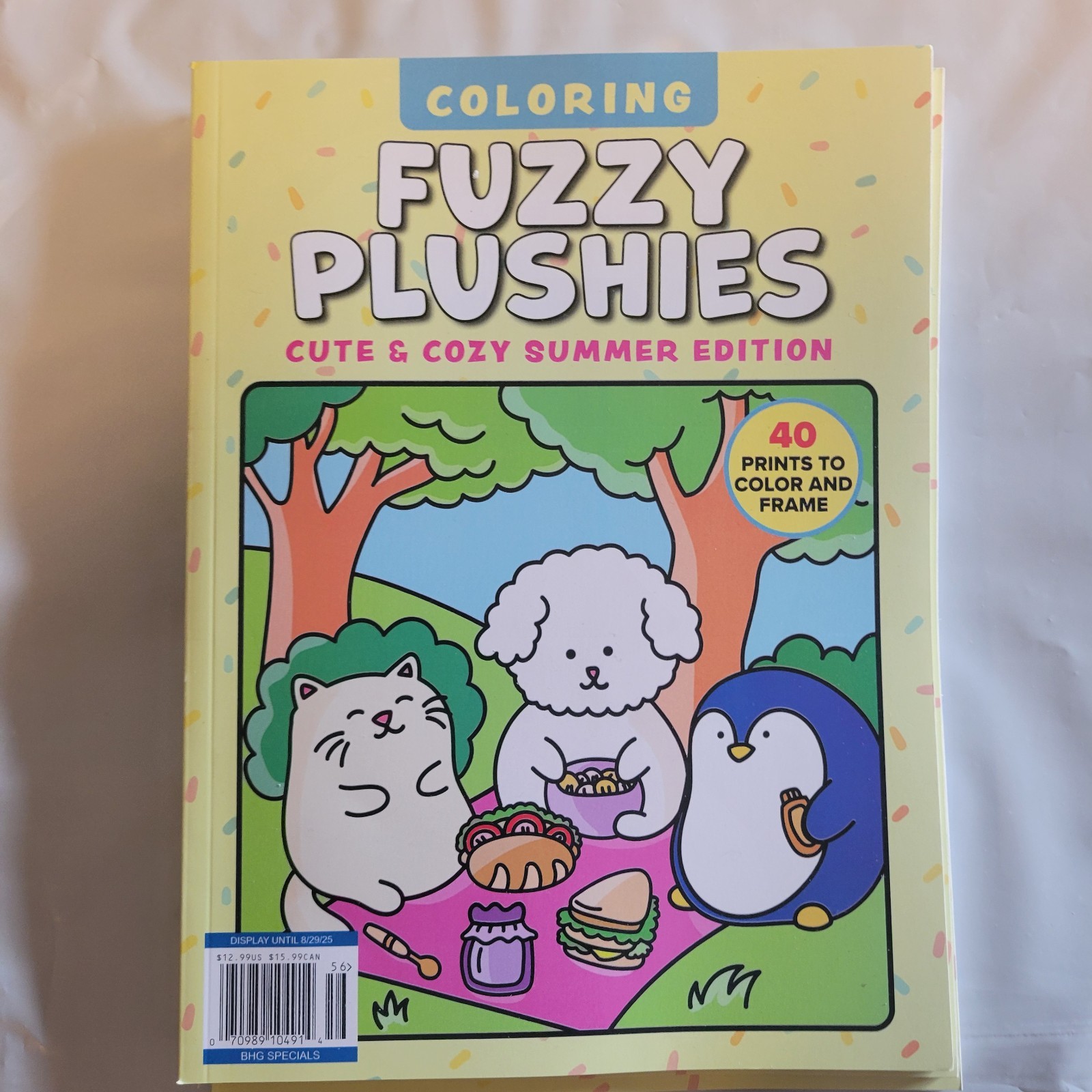 Coloring Fuzzy Plushies: Cute & Cozy Summer Edition Coloring Book Magazine