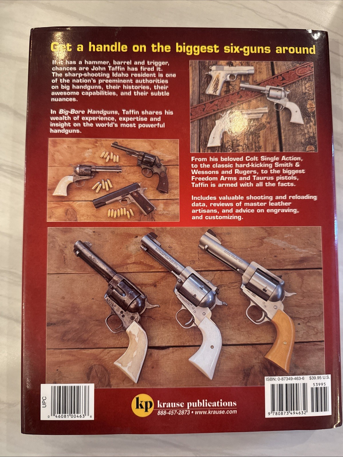 Big Bore Handguns John Taffin 2002 Krause Hardcover Dustjacket Vintage