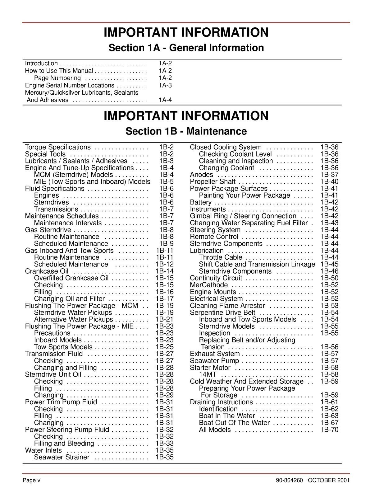 MERCURY MerCruiser No. 31 5.0 – 6.2L Gas SERVICE MANUAL FRONT & BACK FOLDOUTS!