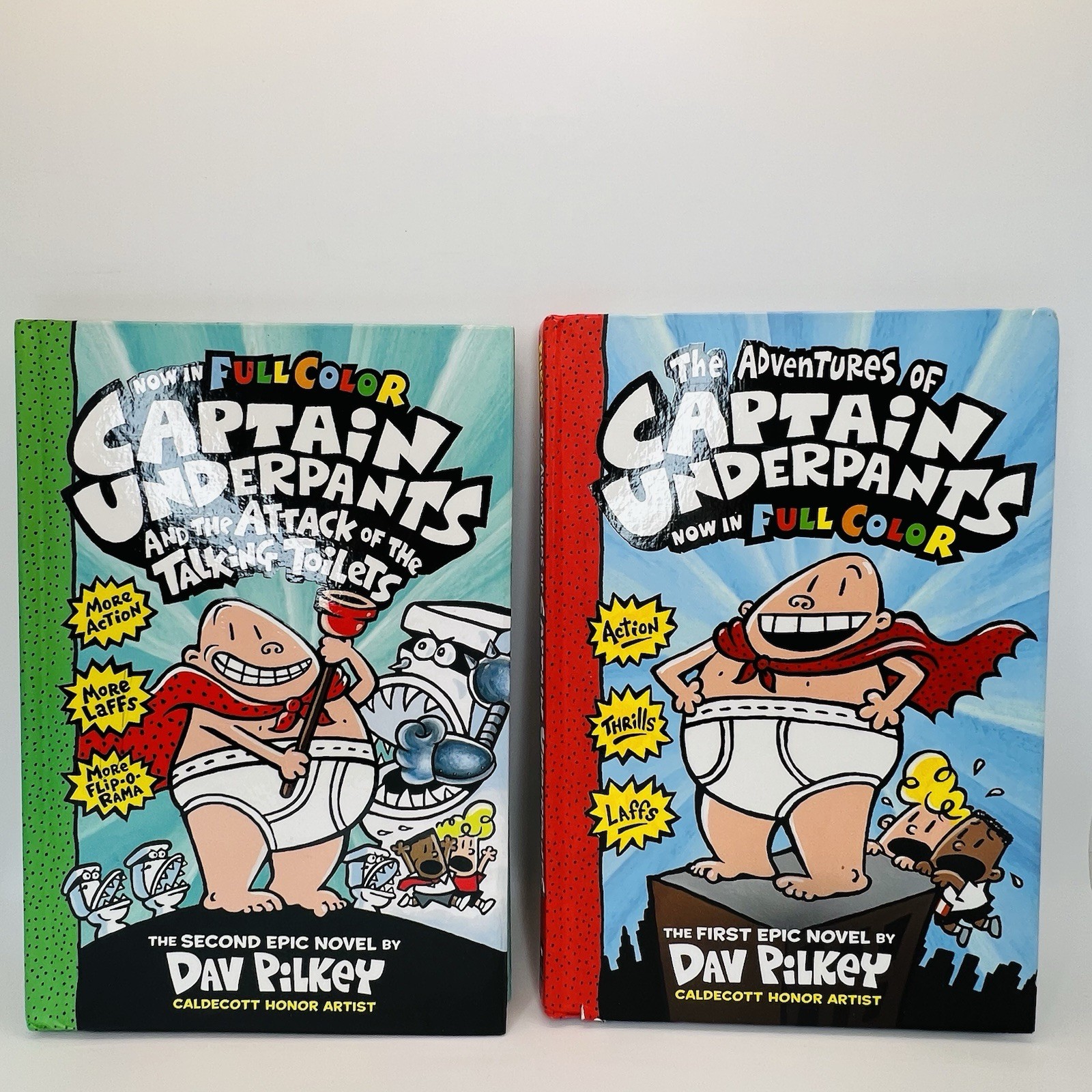 Captain Underpants 7 Book Lot Dav Pilkey Paperback Hardcover Full Color