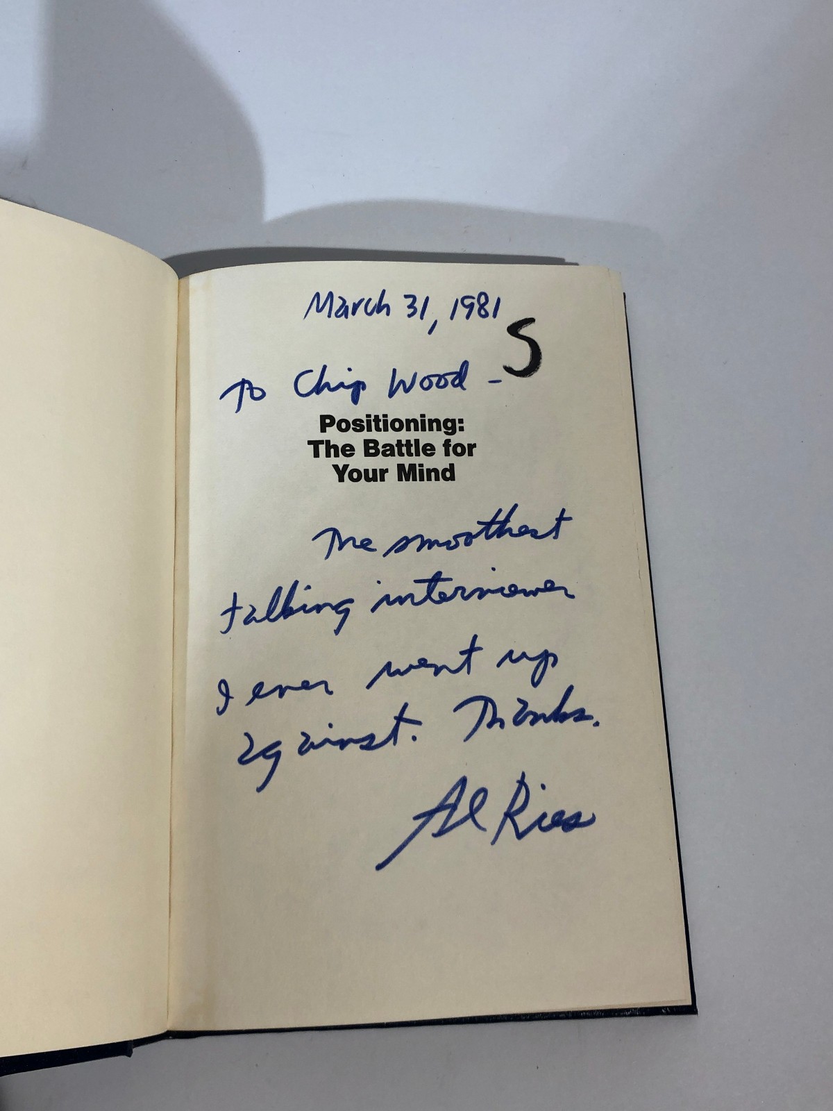 Positioning: The Battle for Your Mind – Signed by Al Ries – Hardcover