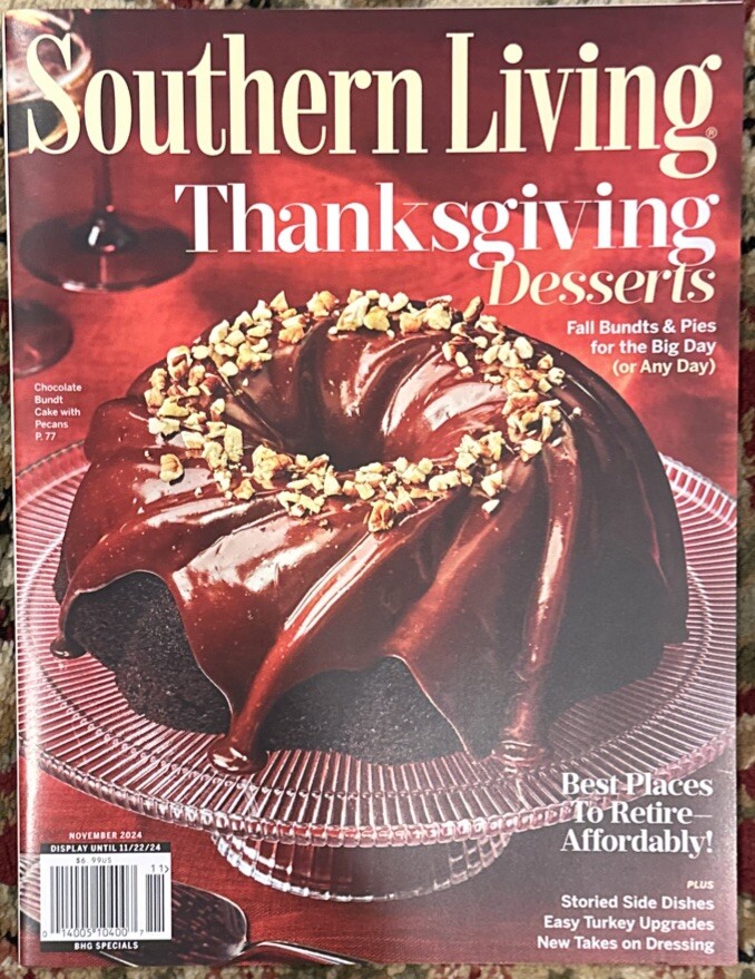 Southern Living Magazine November 2024 Thanksgiving Desserts