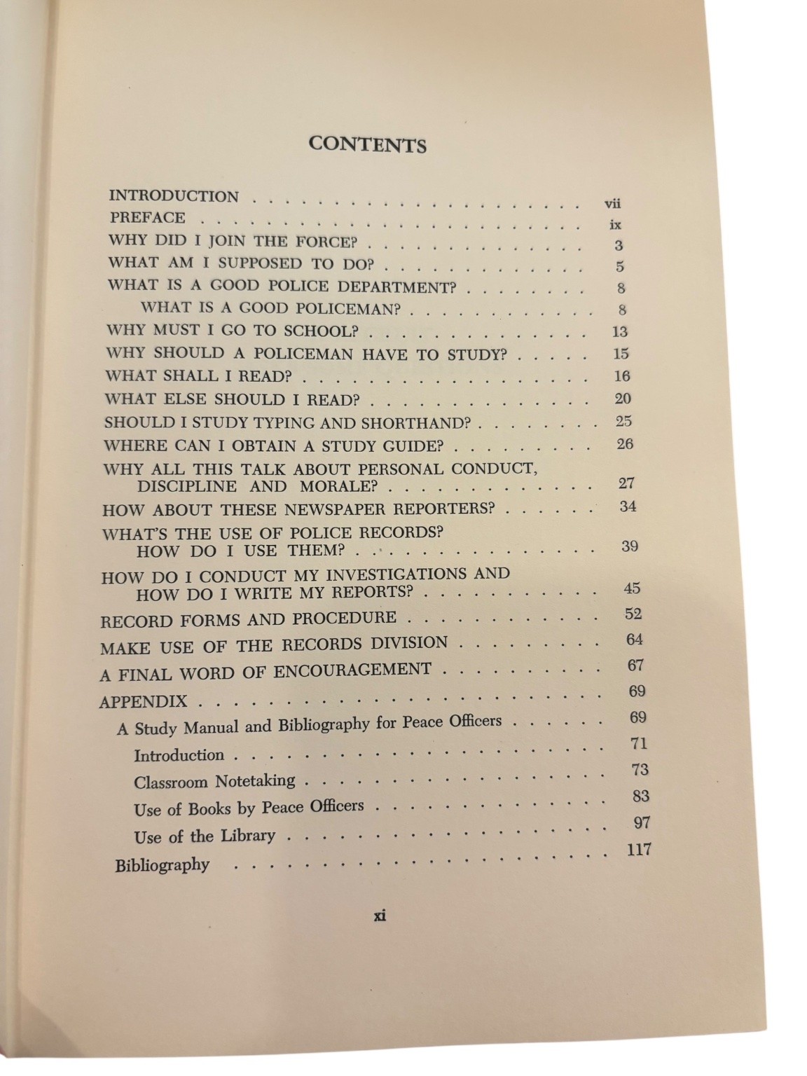 A Recruit Asks Some Questions John P. Peper 1954 Police Science Charles C Thomas