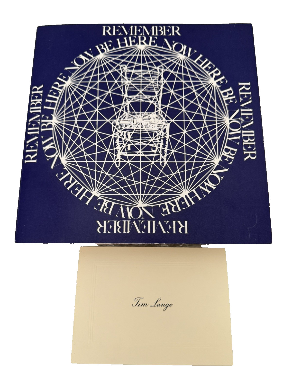 Ram Dass “Be Here Now” SIGNED Inscribed to Dennis w/ Personal Provenance Card