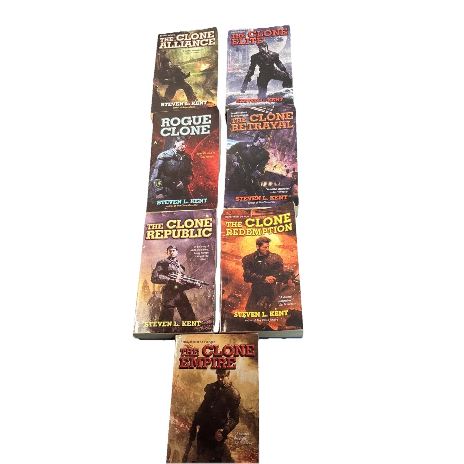 Clone Republic Books Steven L. Kent Ace Sci-Fi Paperback Lot – Set of 7 lot #1