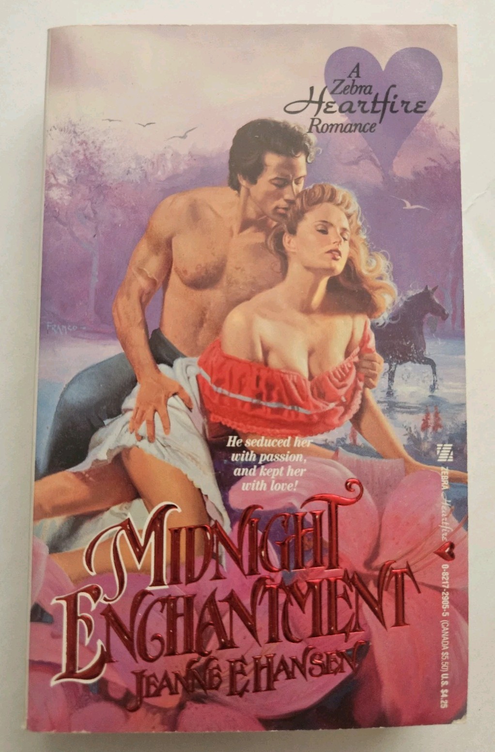 Midnight Enchantment Jeanne E Hansen 1990 Zebra Heartfire Romance 1st Printing