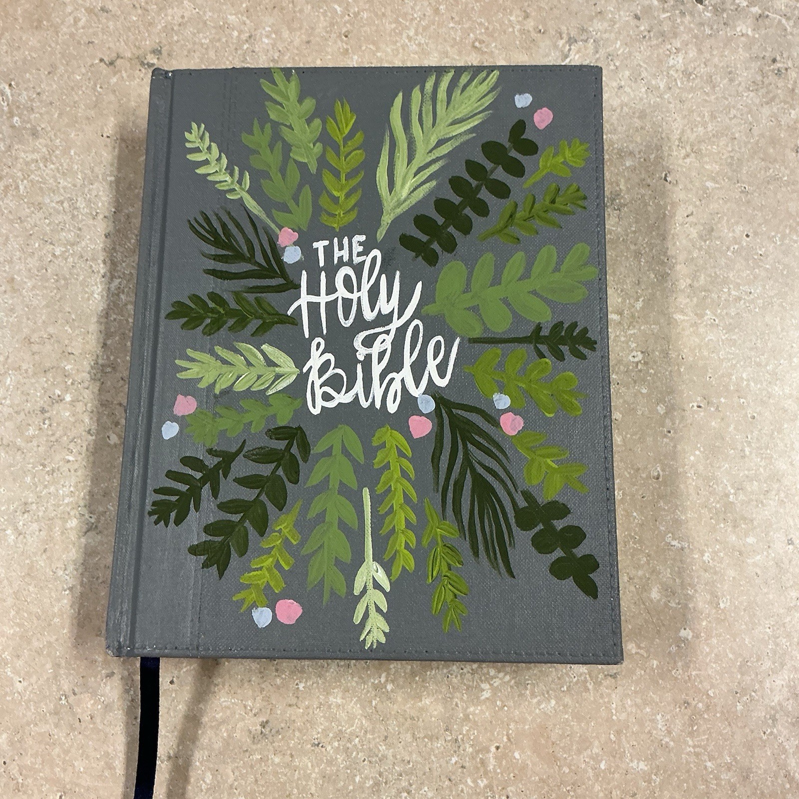 Hand Painted Bible / Double Column Journaling Bible NIV , Floral Be Still