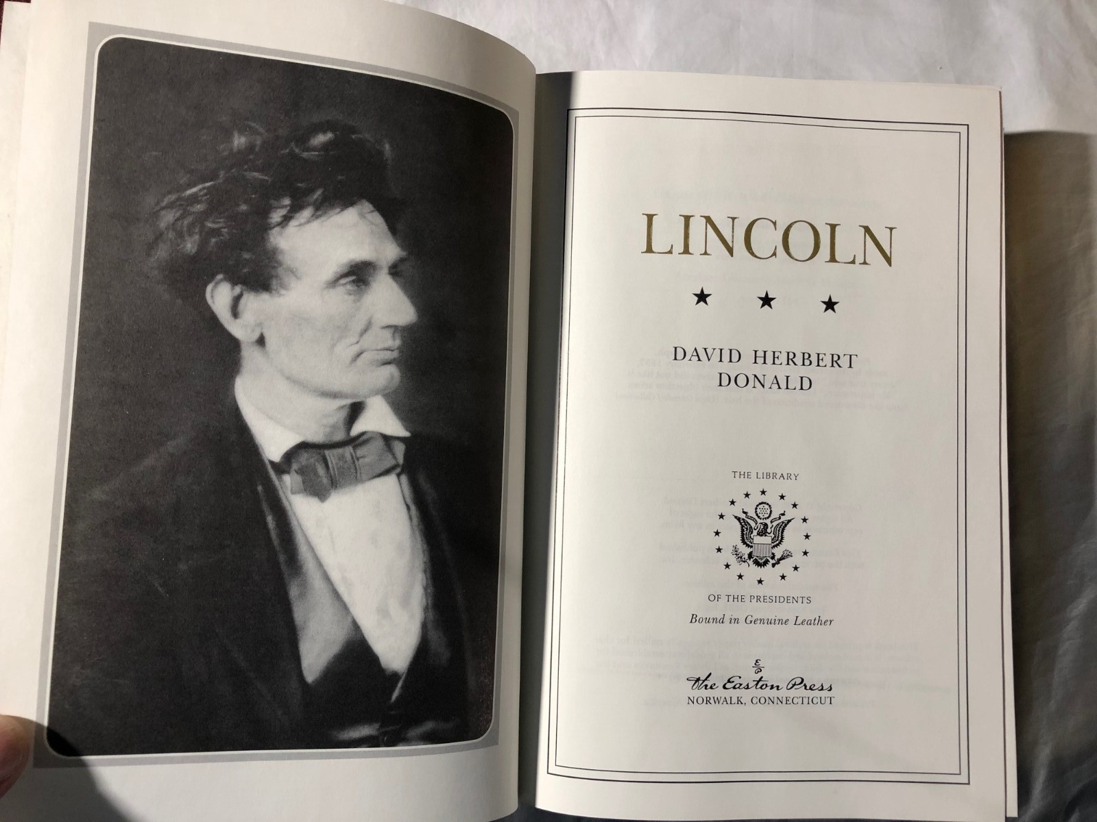 Lincoln by David Herbert Donald Eaton Press