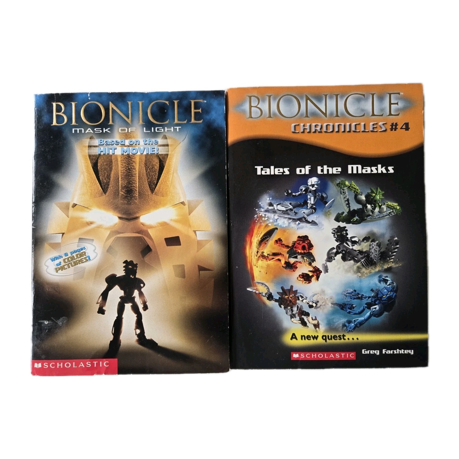8 Bionicle Pb Book Lot Adventures # 1 2 3 8, Chronicles # 1 3 4, Mask Of Light