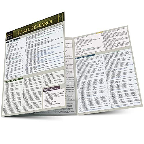 Legal Research: a QuickStudy Laminated Law Reference – Wall Chart – GOOD
