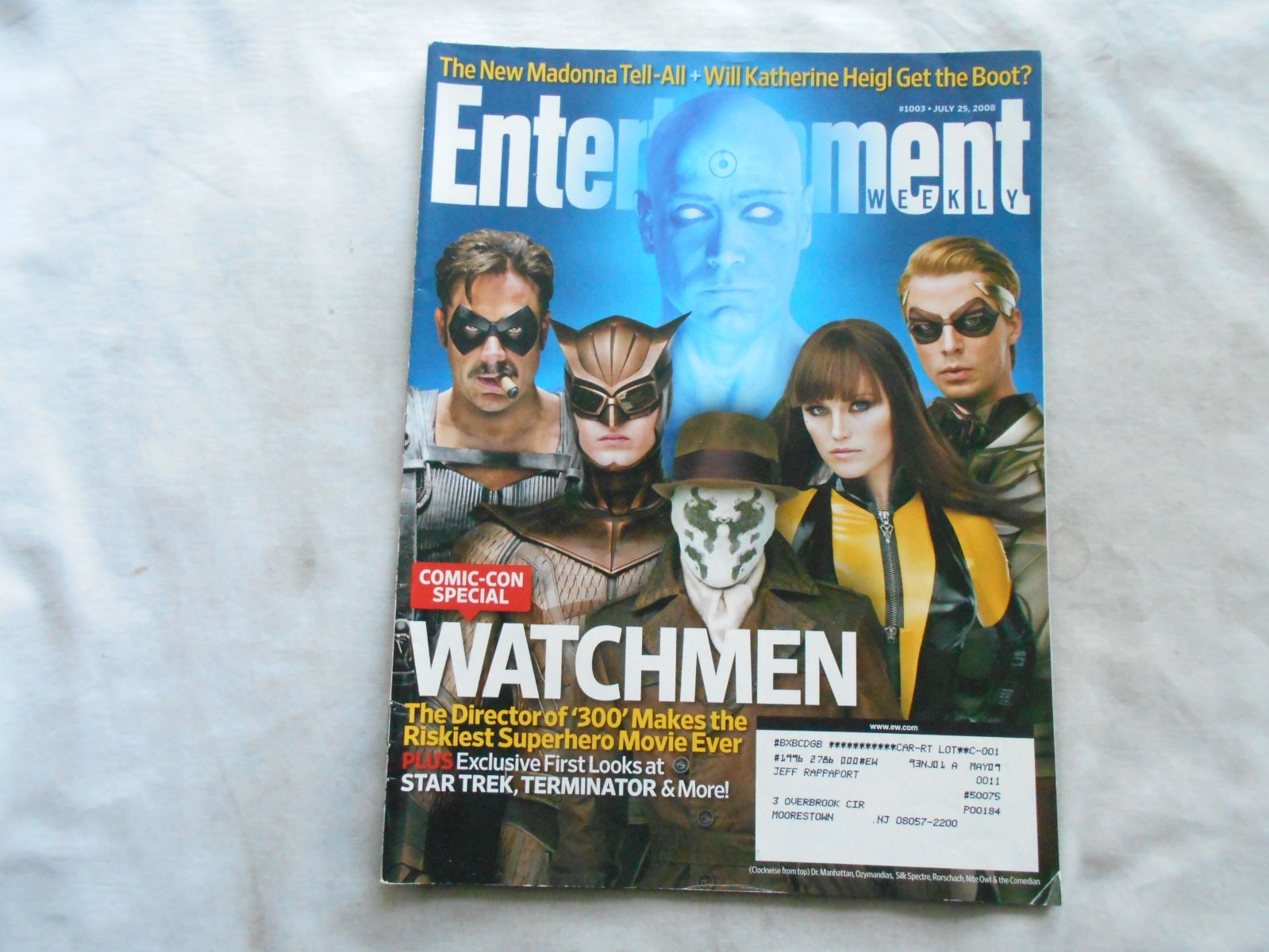 ENTERTAINMENT WEEKLY Magazine-JULY 25,2008 WATCHMEN