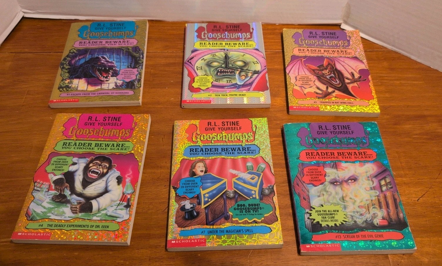 GIVE YOURSELF GOOSEBUMPS-R. L. Stine Book Lot of 6- NEW -1,2,3,4,7,13