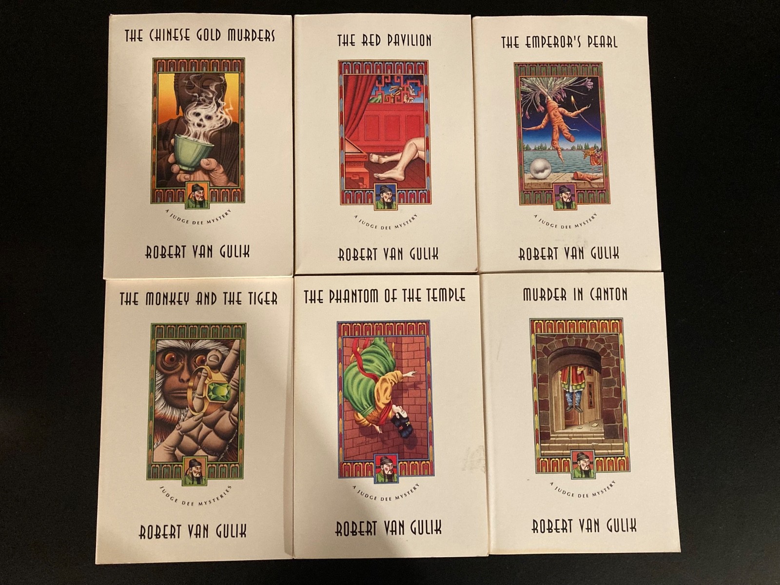 LOT OF 6 JUDGE DEE MYSTERIES ROBERT VAN GULIK PB 1994 CHICAGO UNIV. PRESS EXLNT