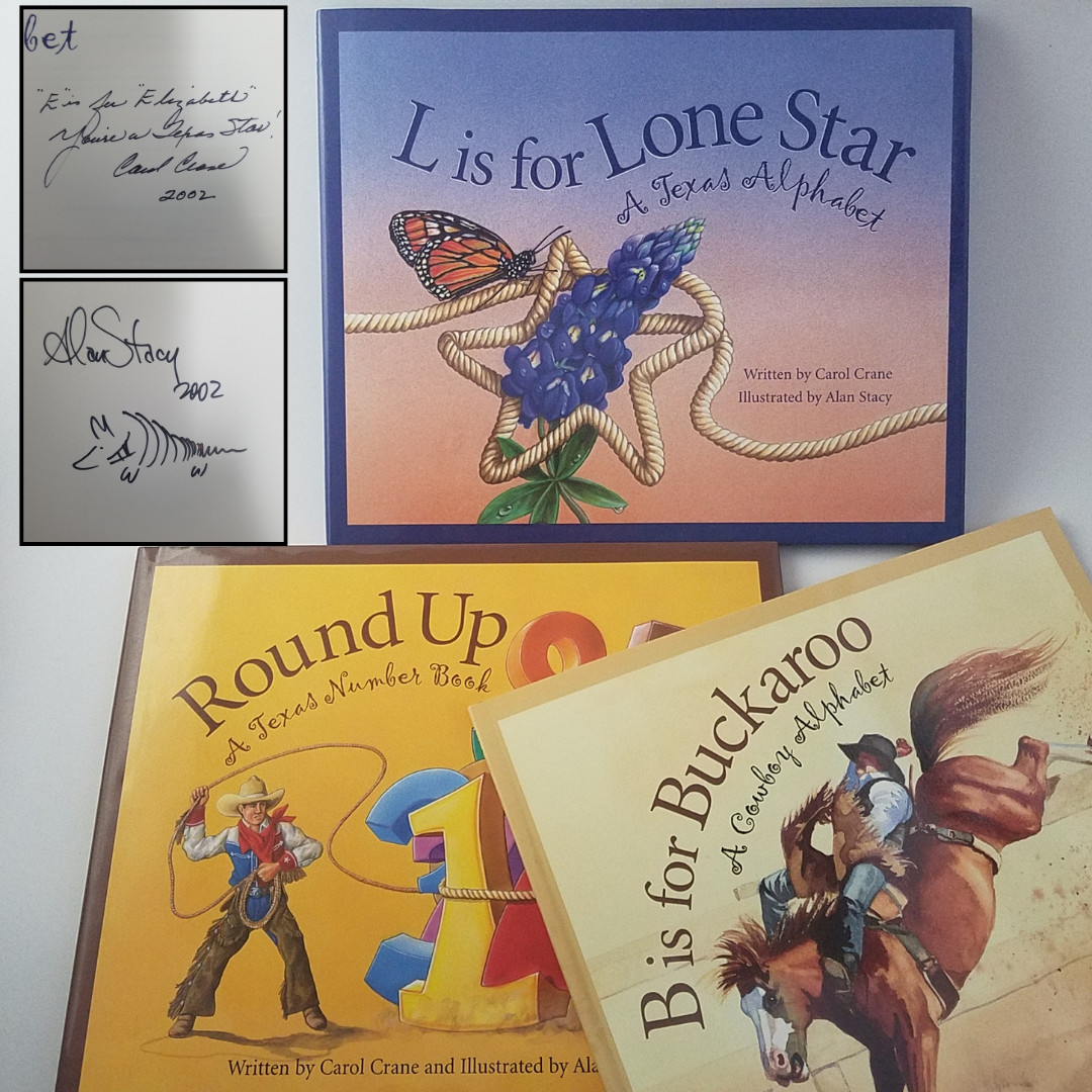 SIGNED – 3 Sleeping Bear Press Texas Alphabet & Number Books L Is for Lone Star