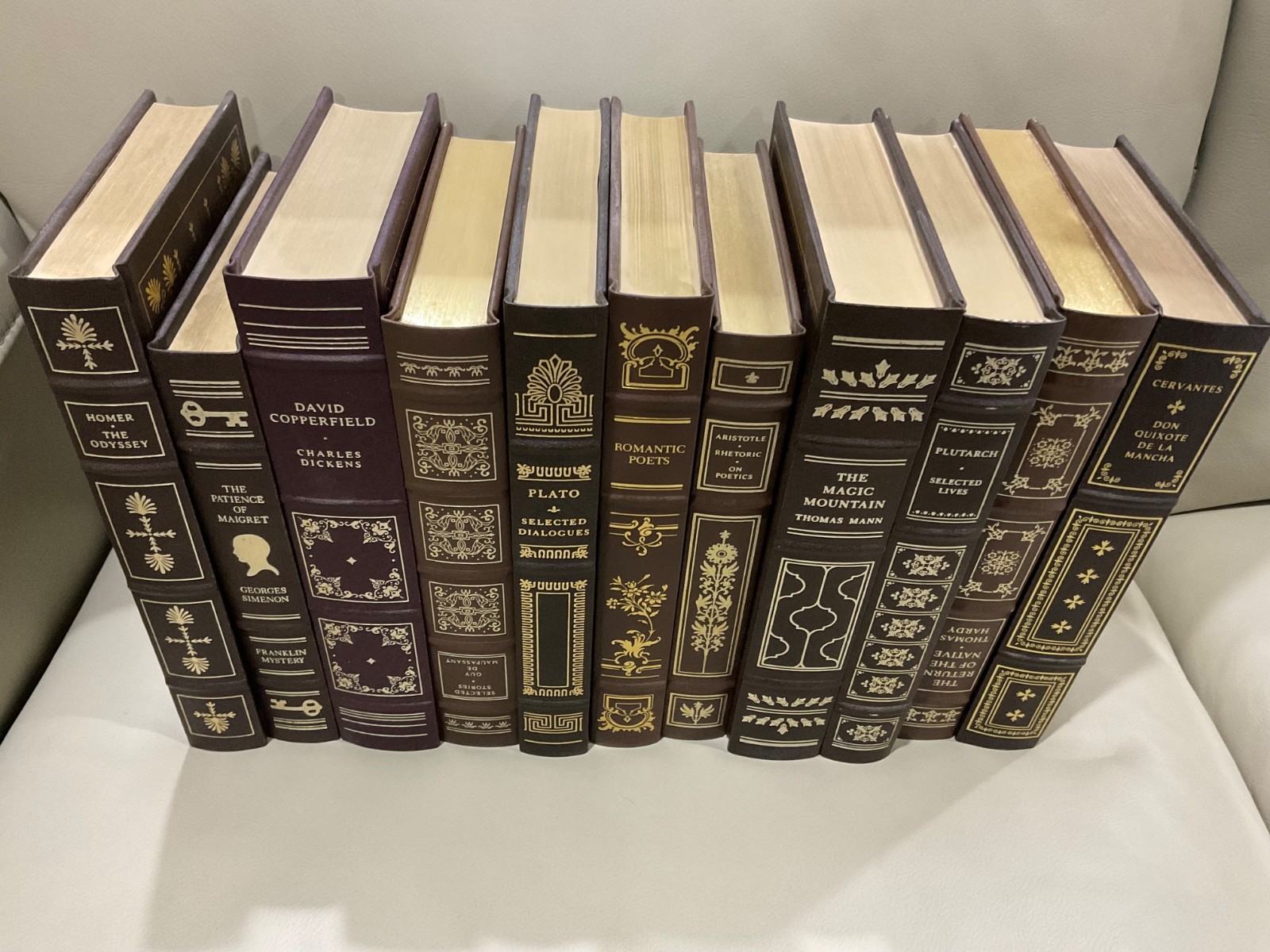 Lot of 11 The Franklin Library Leather Hardcover Books – VERY NICE!