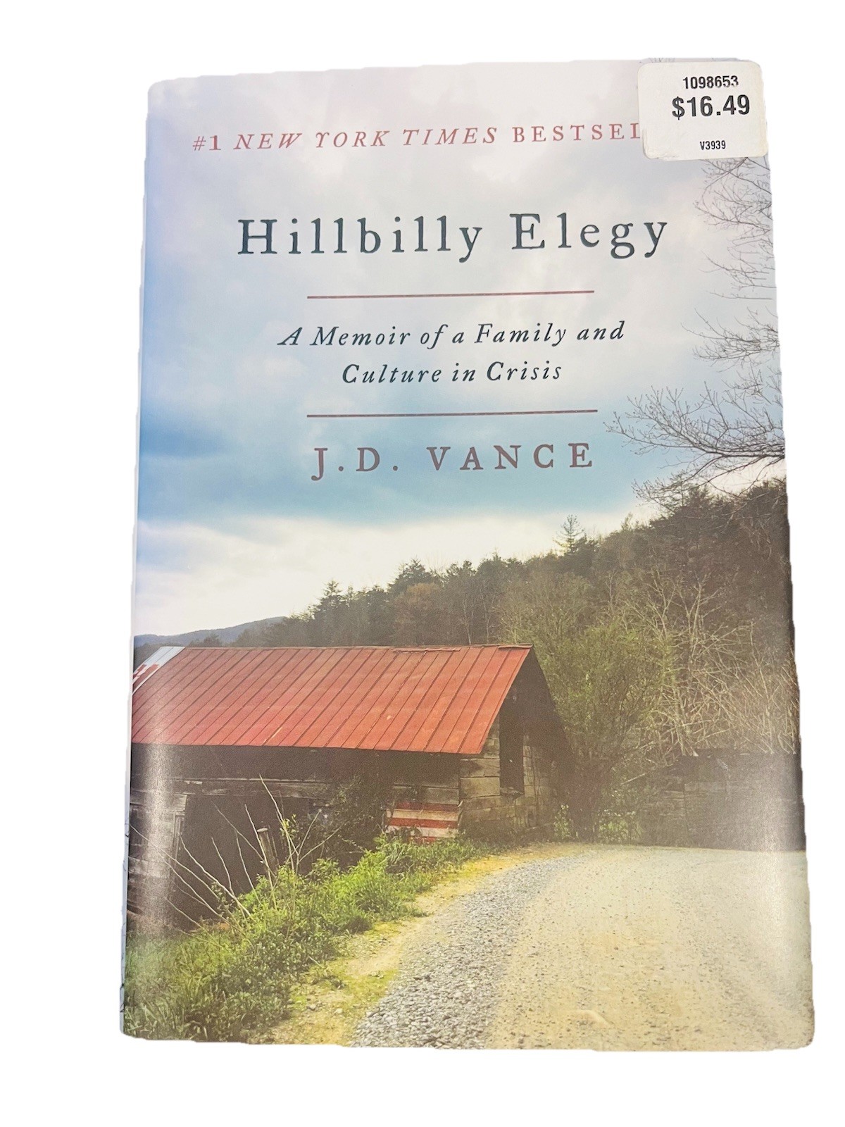 Hillbilly Elegy by J. D. Vance 2016 HarperCollins Hardcover First Edition