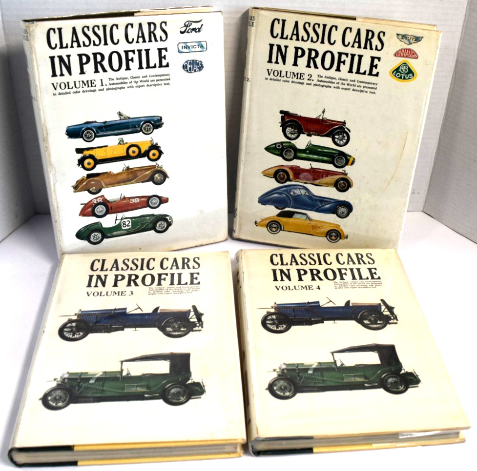 Vintage Classic Cars In Profile Volumes 1,2,3 & 4 Set Hardcover *EXCELLENT*