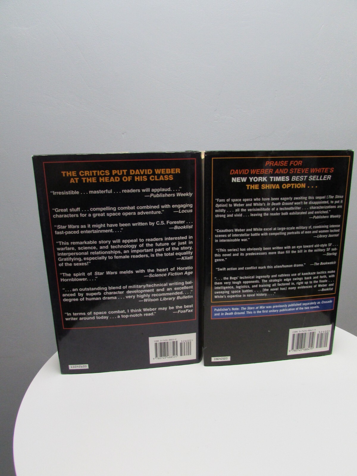 David Weber Sci-Fi Hardcover Book Lot of 2 Shadow of Saganami Stars at War