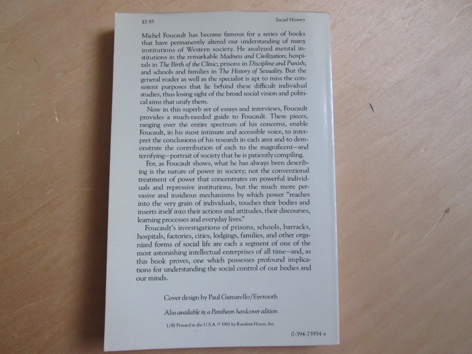 2 Michel Foucault pbs The Order of Things & Power/Knowledge