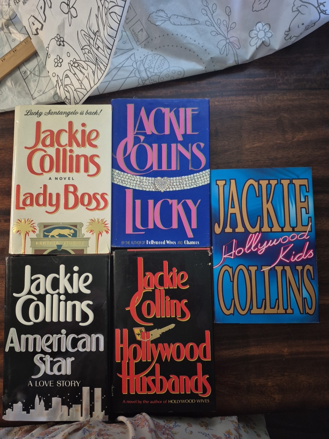 Lot Of 5 HARDBACK Jackie Collins Books Lucky Lady Boss American Star