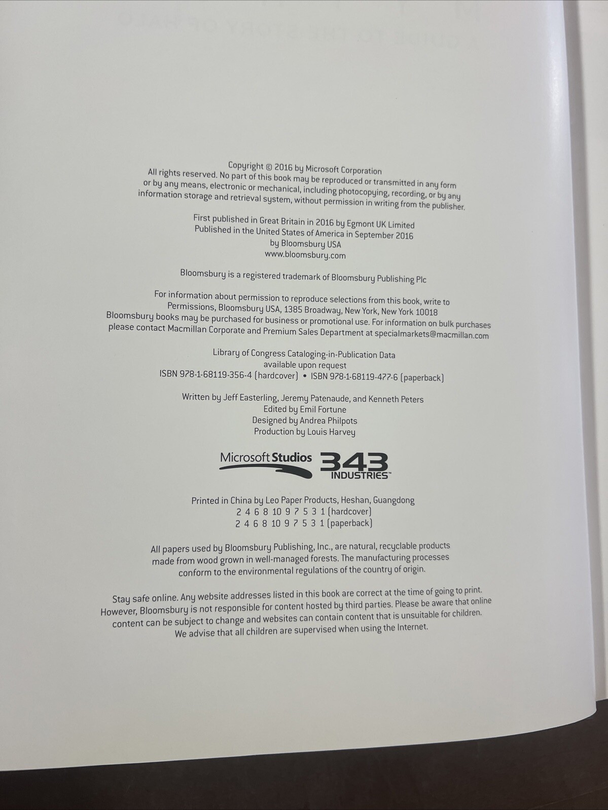 Halo Mythos : A Guide to the Story of Halo 343 Industries 2016 Hb FREE SHIPPING