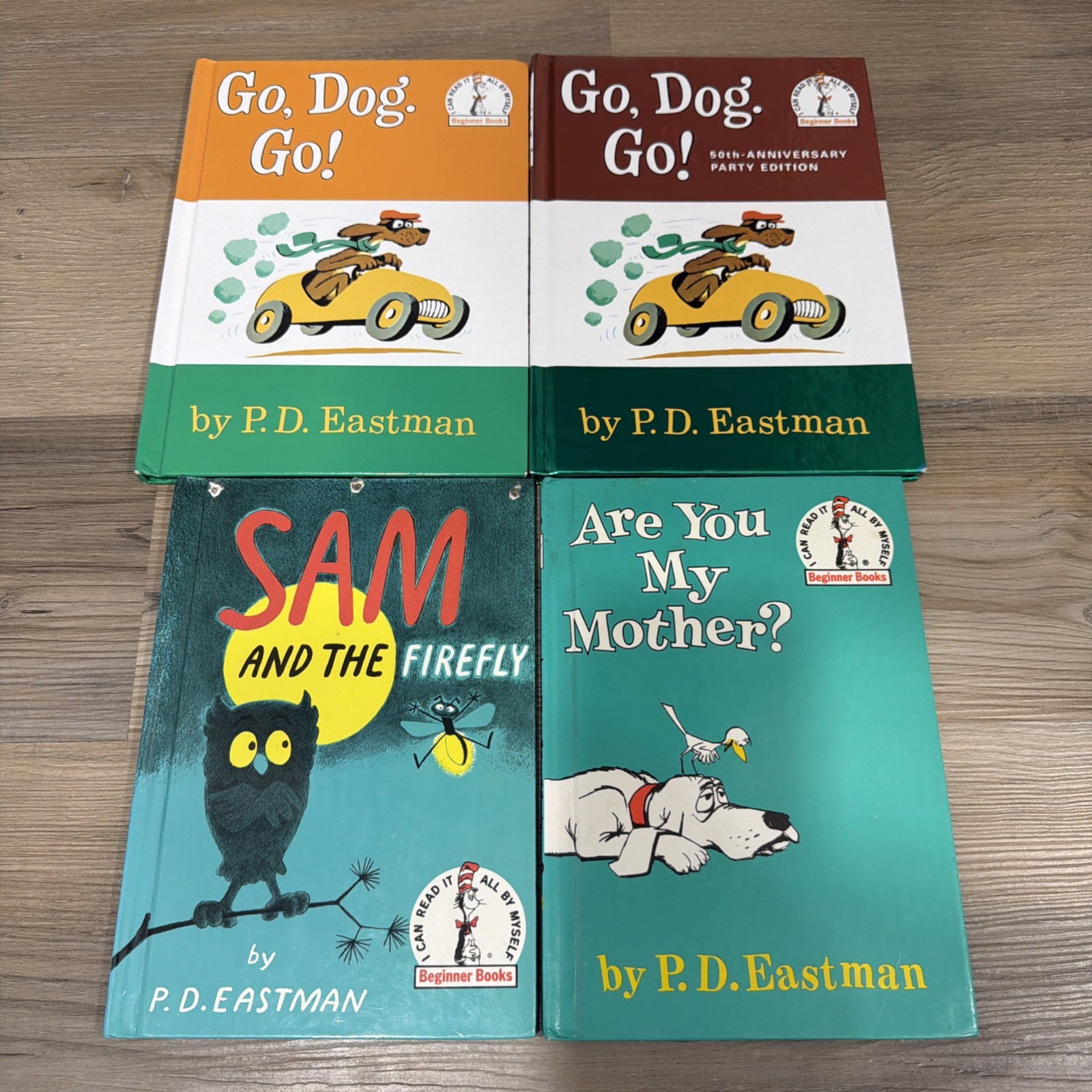 Lot of 4 P D Eastman Beginner Books Go Dog Go Are You My Mother Hardcover