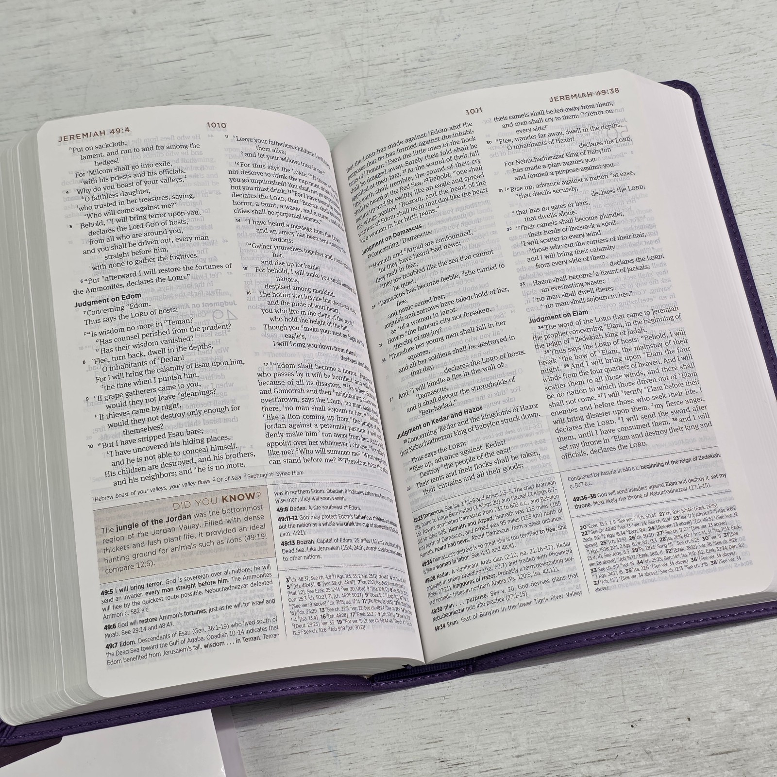 Crossway ESV Student Study Bible Lavender TruTone Emblem Design Notes Facts