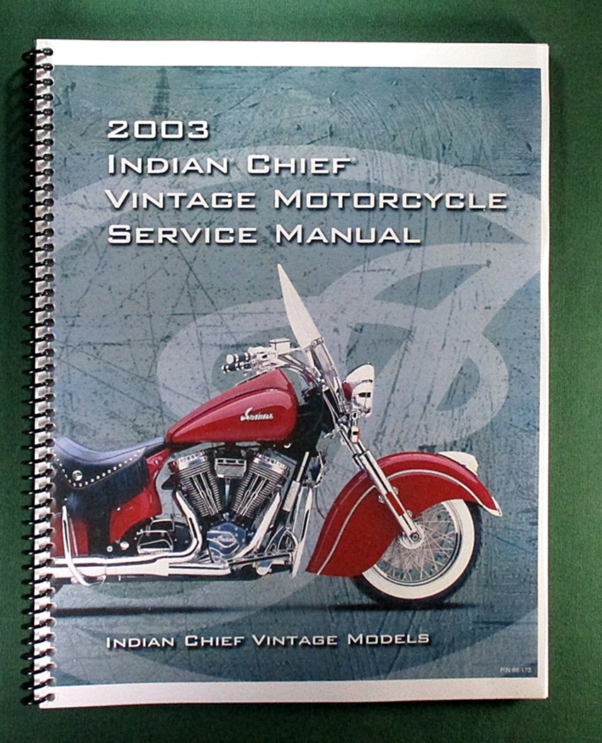 2003 Indian Chief Series Service Manual with Protective Covers
