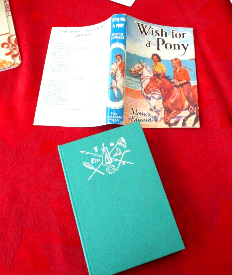 Monica Edwards WISH FOR A PONY hcdj 1966 Children’s Press Good plus dustjacket