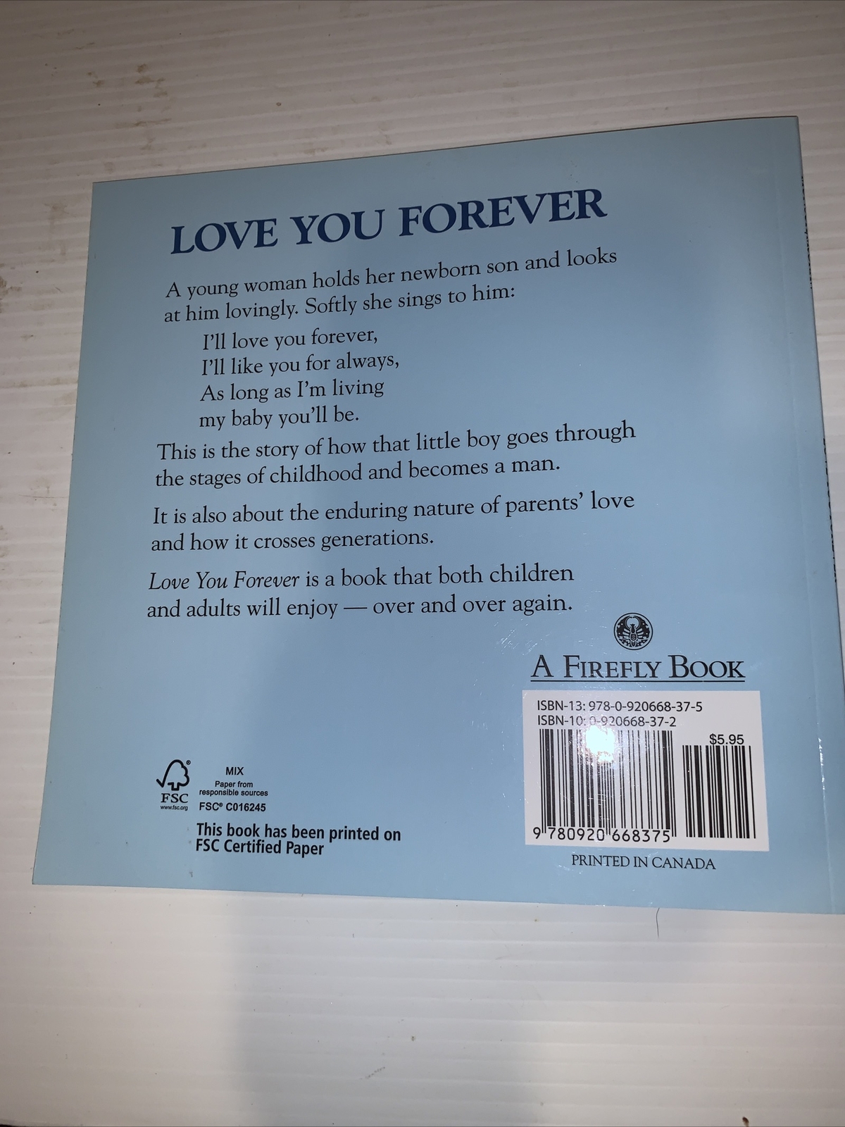 Love You Forever by Robert Munsch (1994, Trade Paperback)