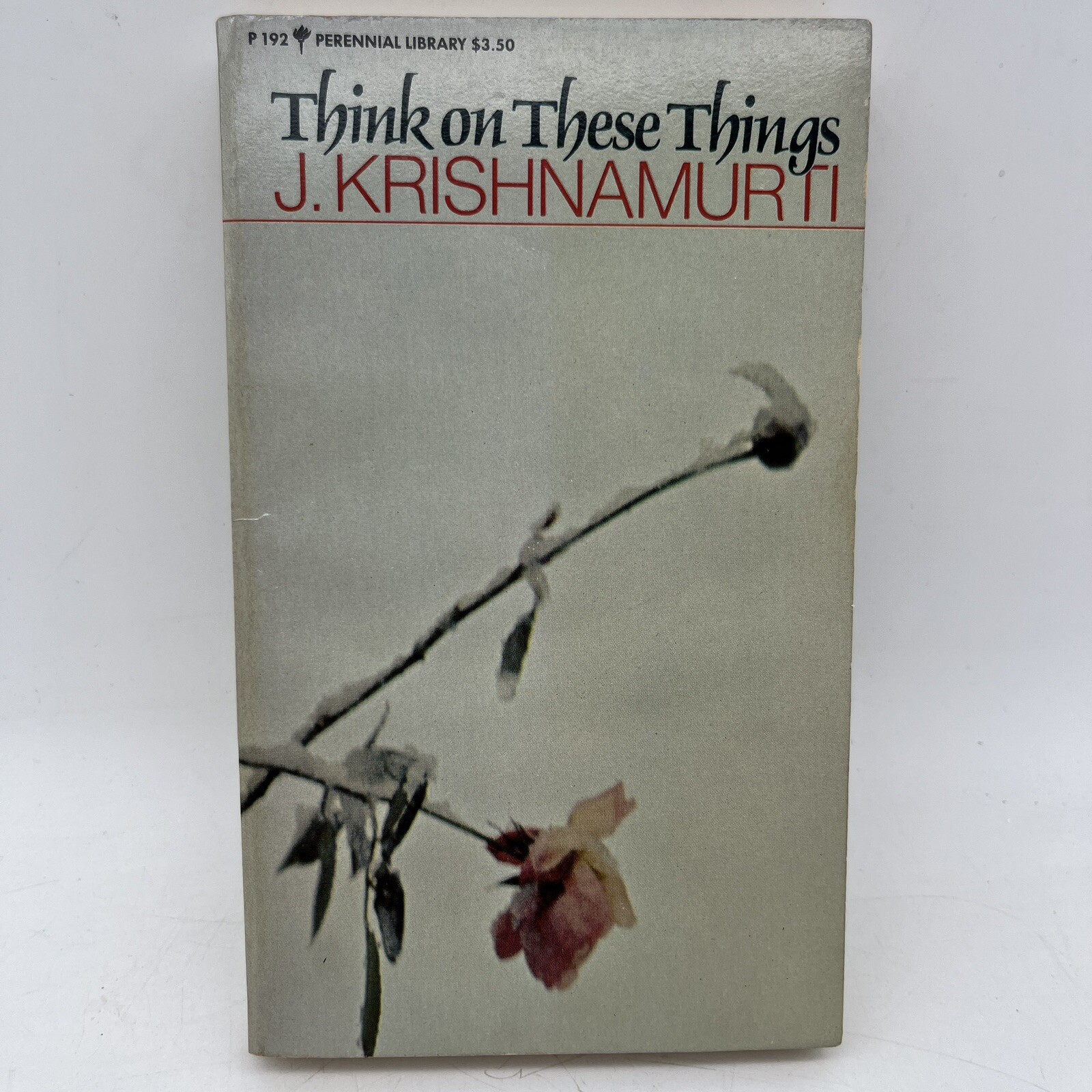 Vintage 1970 Think on These Things Paperback Jiddu Krishnamurti Book