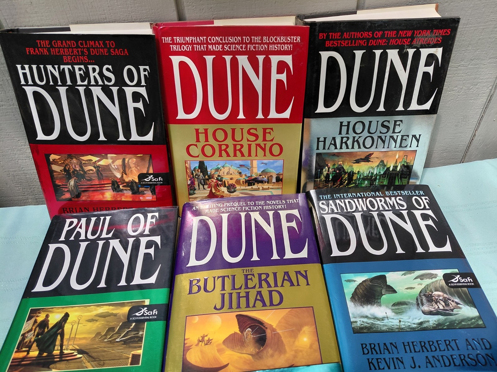 DUNE SERIES (7) HC/COLOR DJs BRIAN HERBERT KEVIN ANDERSON ALL 1ST ED VG~