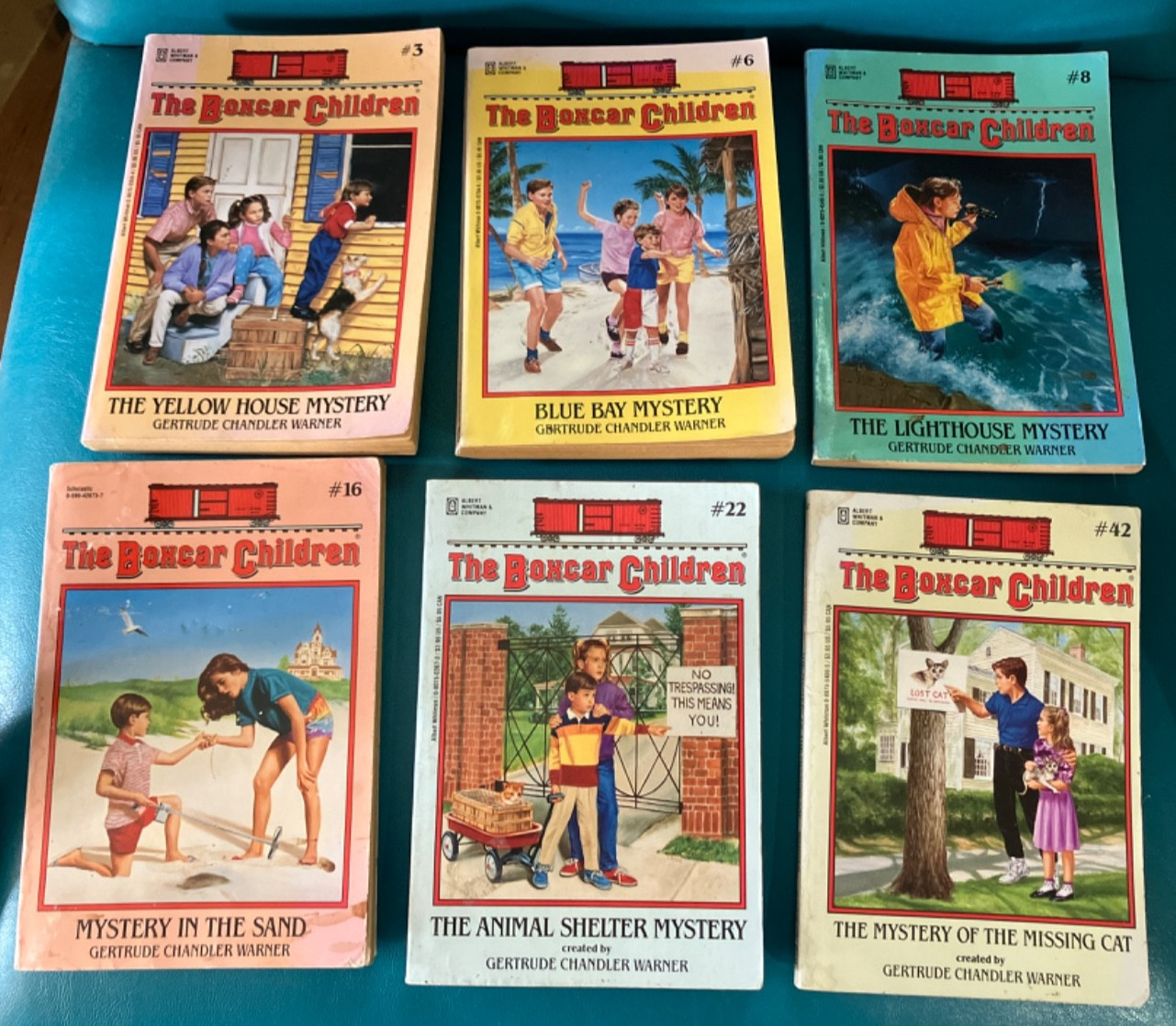 Boxcar Children Gertrude Chandler Warner Book Lot of 6 PB Books #3,6,#8,16,22,42