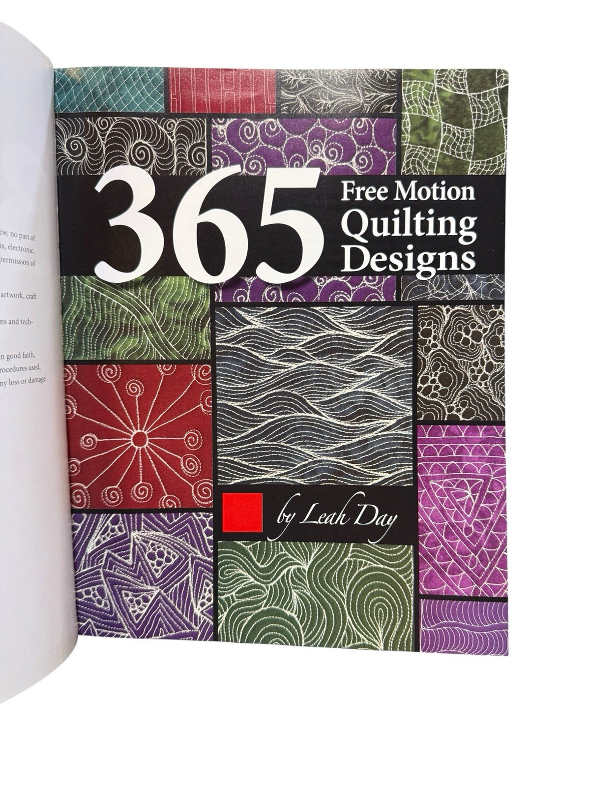 365 Free Motion Quilting Designs Book Leah Day Craft Sewing Quilt References How
