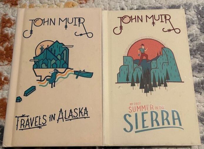 JOHN MUIR LOT 2 Books Gibbs Smith Travels In Alaska First Summer in the Sierra