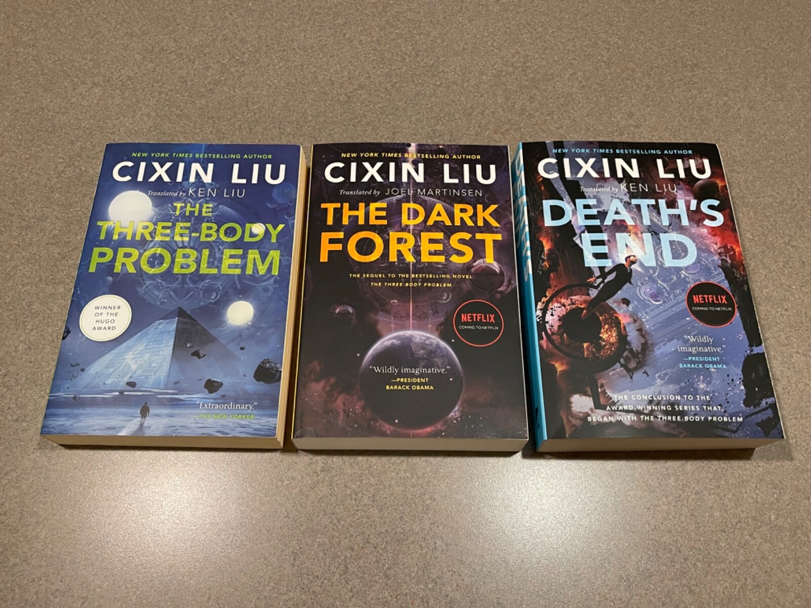 Three-Body Problem Trilogy Complete Set Cixin Liu (3 Trade Paperback Editions)