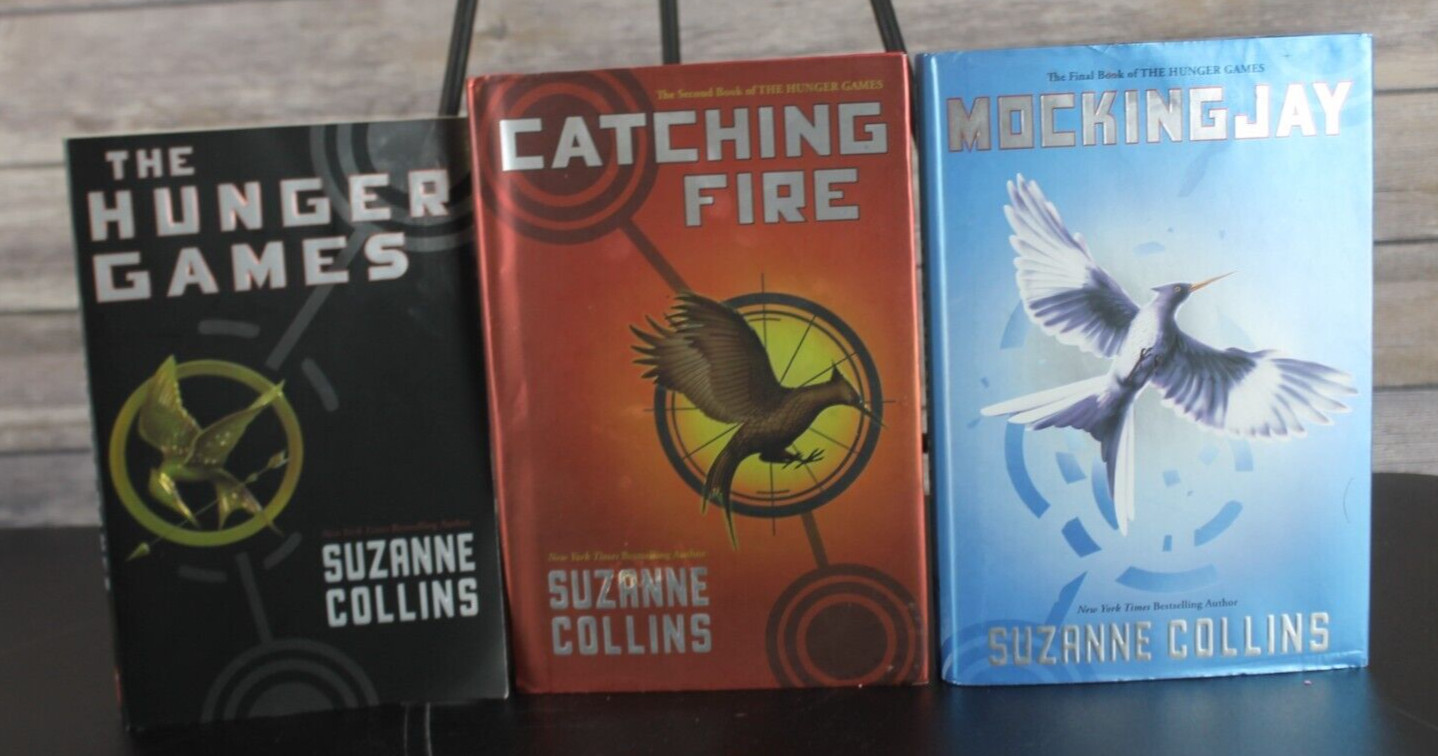 The Hunger Games Trilogy Set Suzanne Collins Paperback & Hardcover- DJ- VG