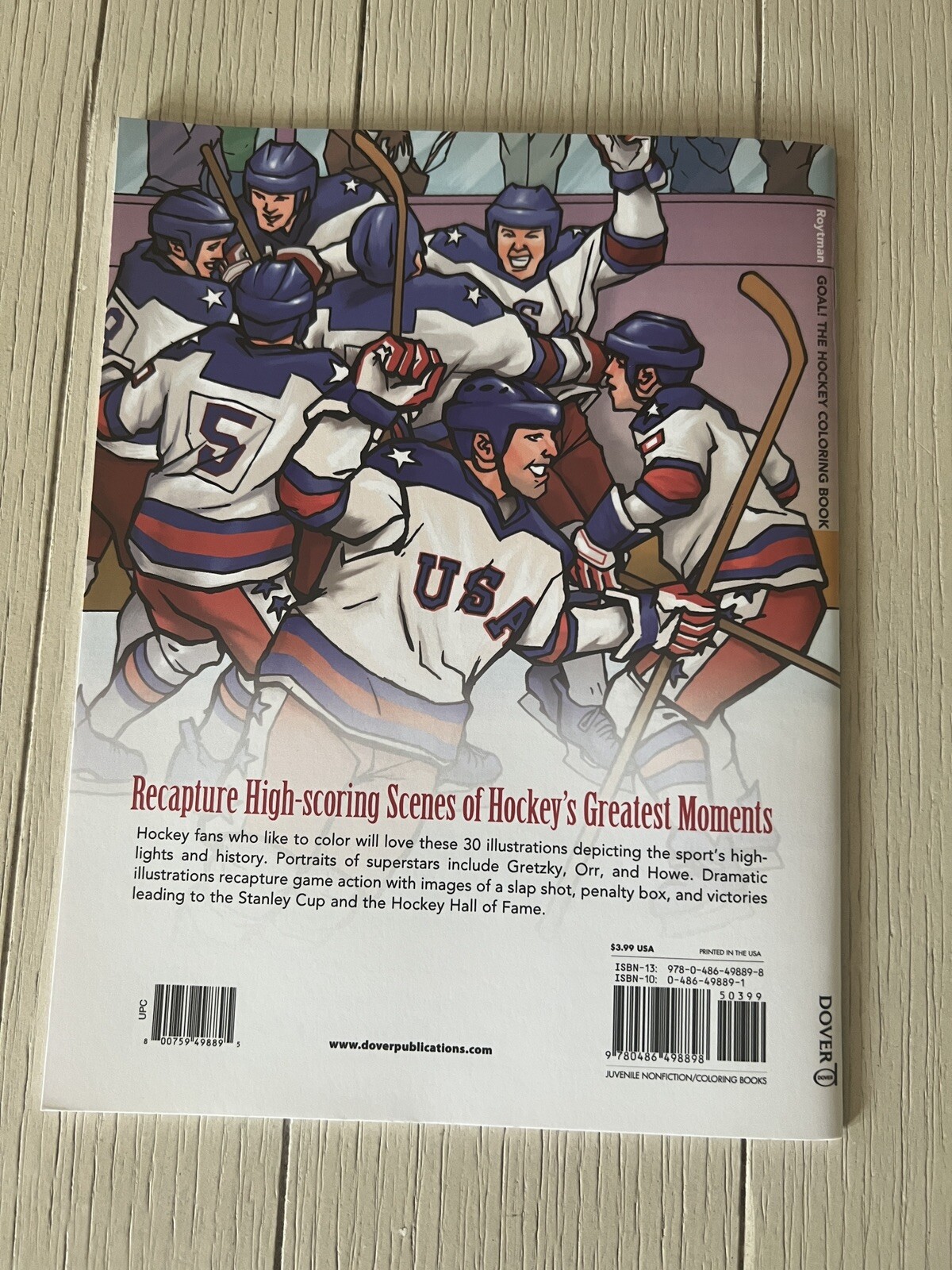 NEW – GOAL! the Hockey Coloring Book Paperback Arkady Roytman