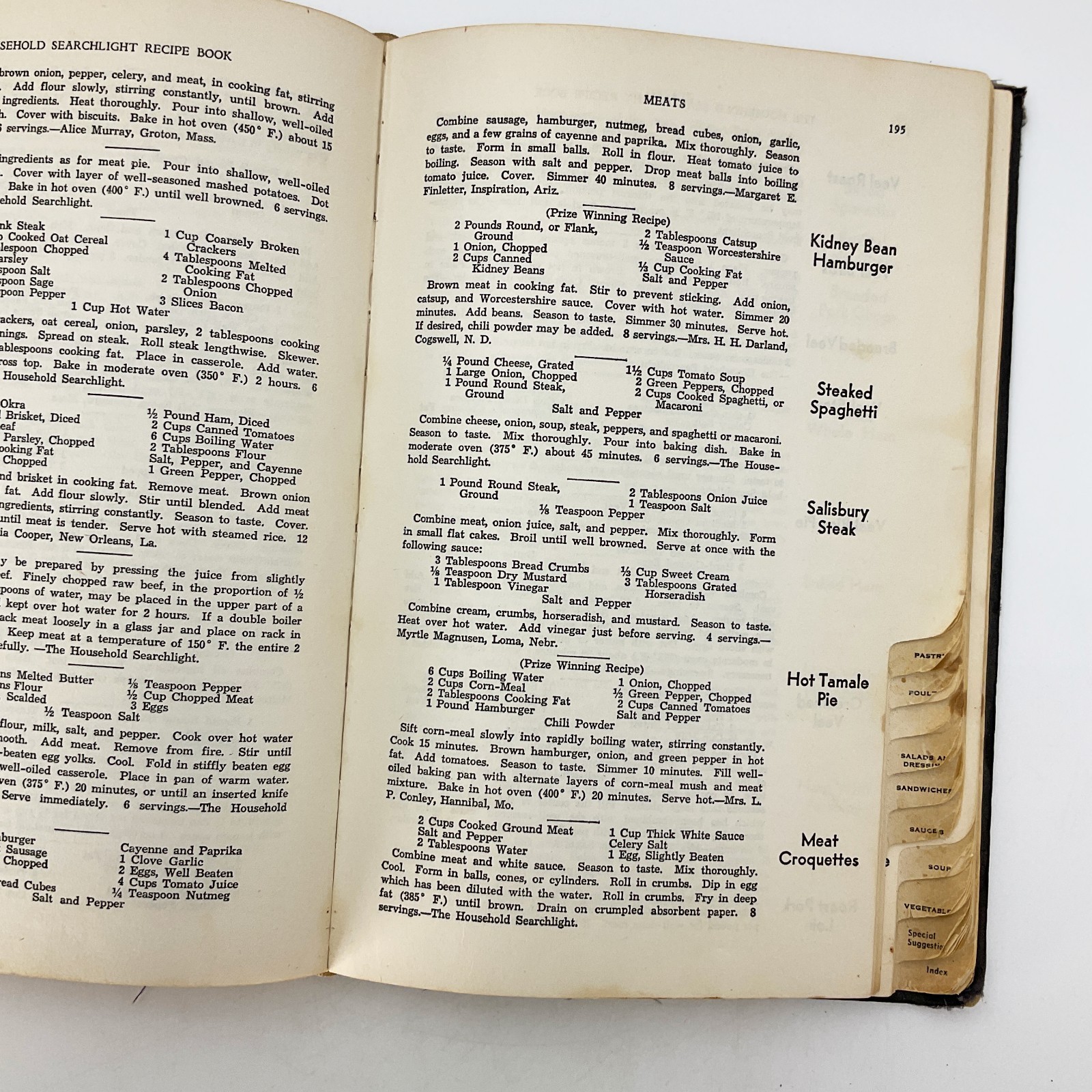 Searchlight Recipe Book 22nd Ed Cooking Baking Hardcover Book Ida Migliario 1949