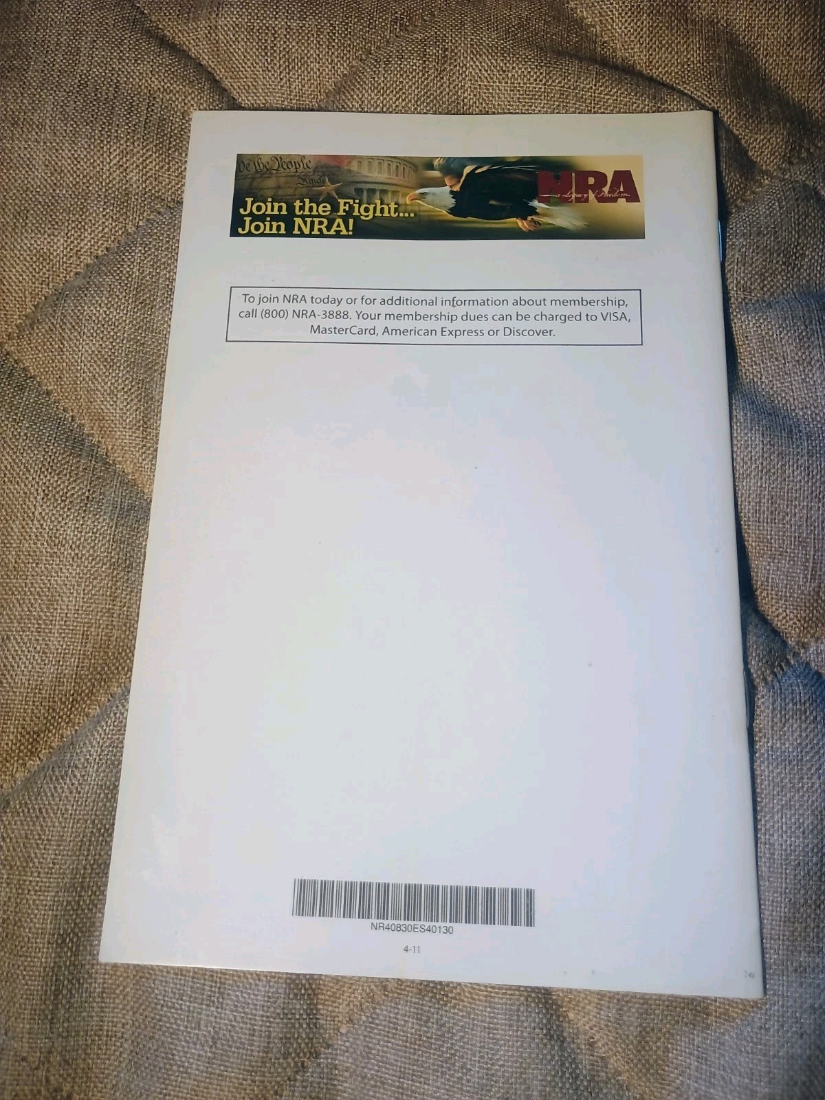 2011 NRA Concealed Carry Holster Guide 18 Page Booklet