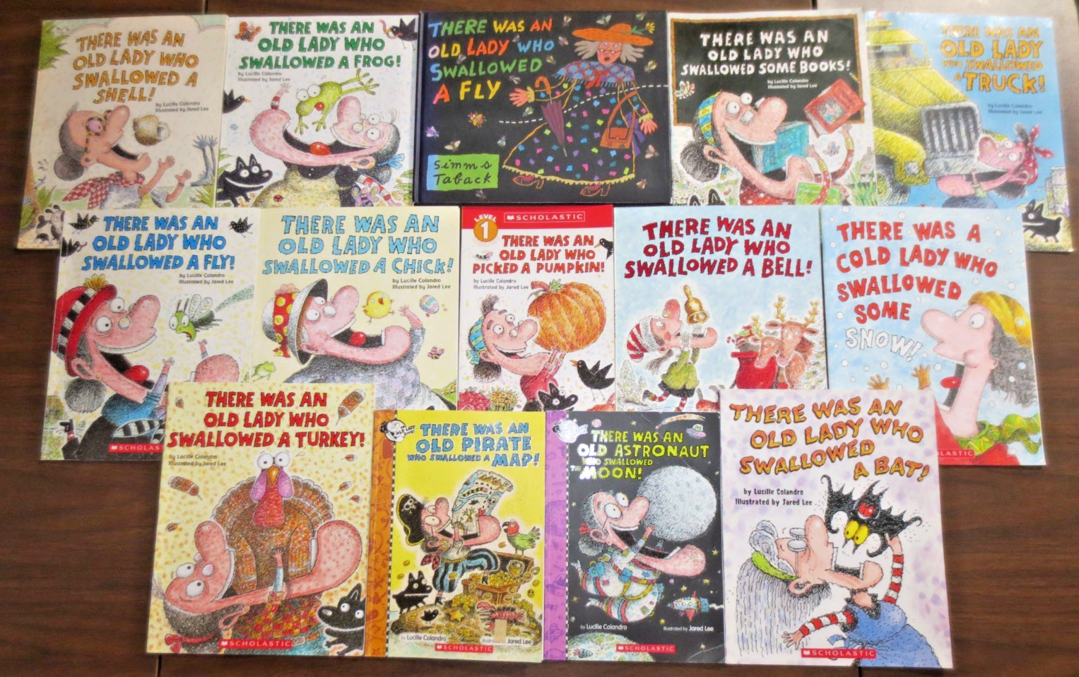 Lot of 14 By Lucille Colandro THERE WAS AN OLD LADY WHO SWALLOWED… Series