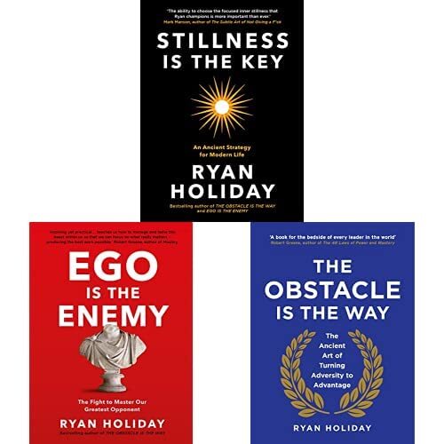 Ryan Holiday- Ego is Enemy, Obstacle, Stillness Is the Key & HARDCOVER