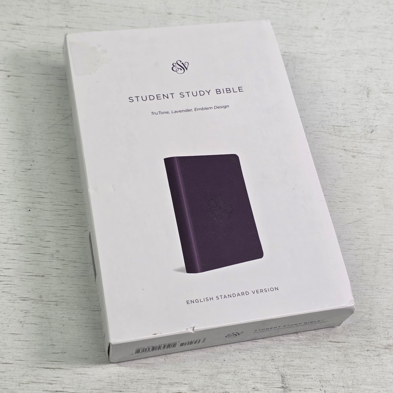 Crossway ESV Student Study Bible Lavender TruTone Emblem Design Notes Facts
