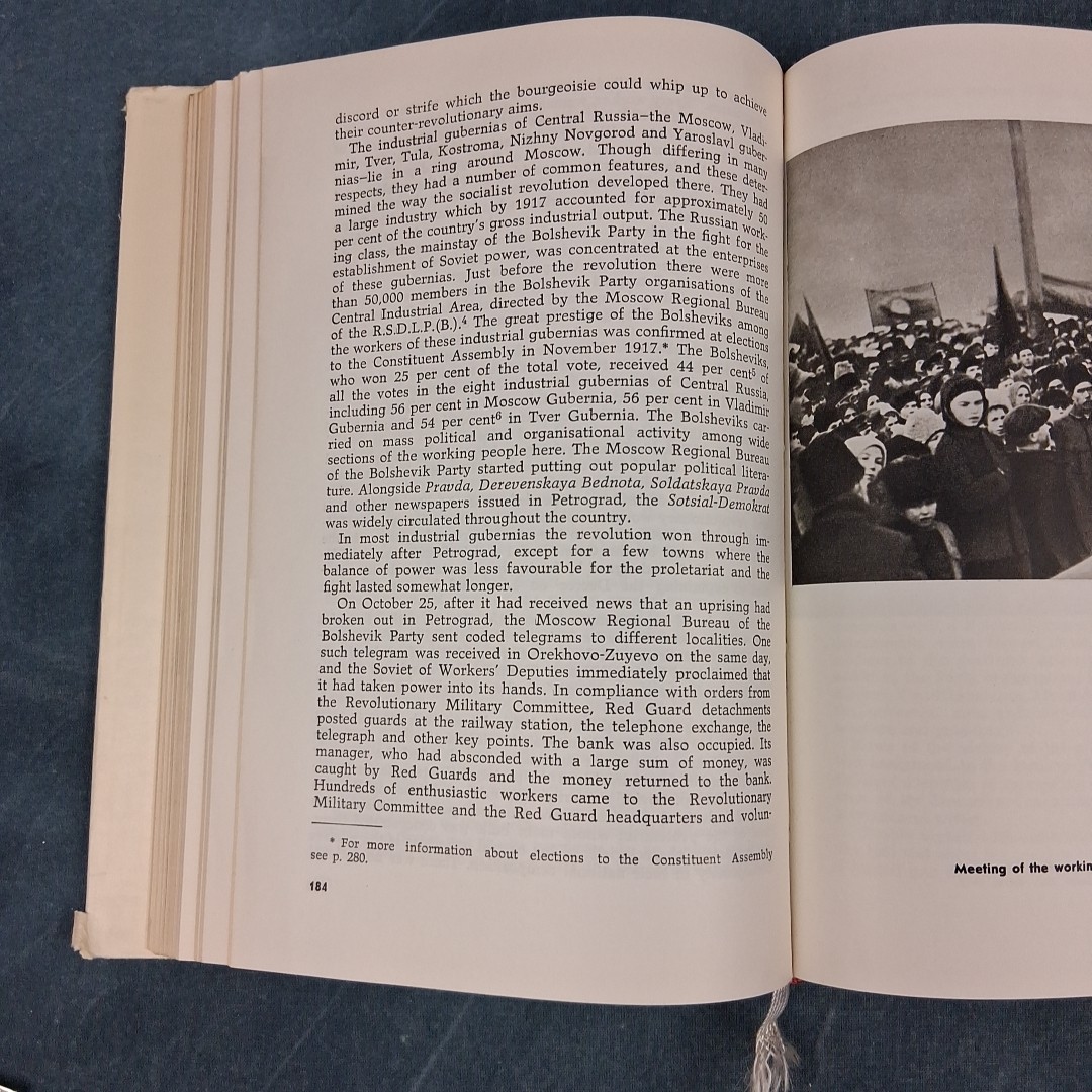 History of the October Revolution Sobolev 1966 First Edition HC/DJ